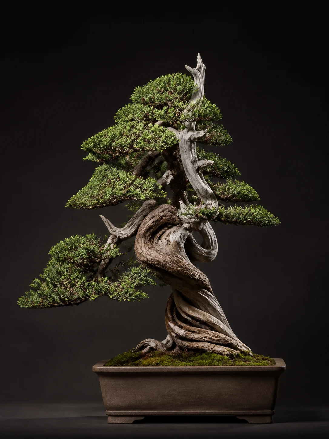 Photorealistischer chinesischer Wacholder als Bonsai