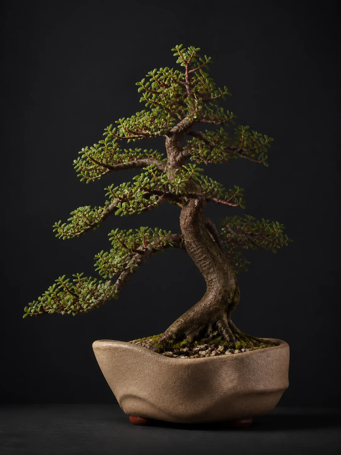 Photorealistischer Portulacaria afra als Bonsai