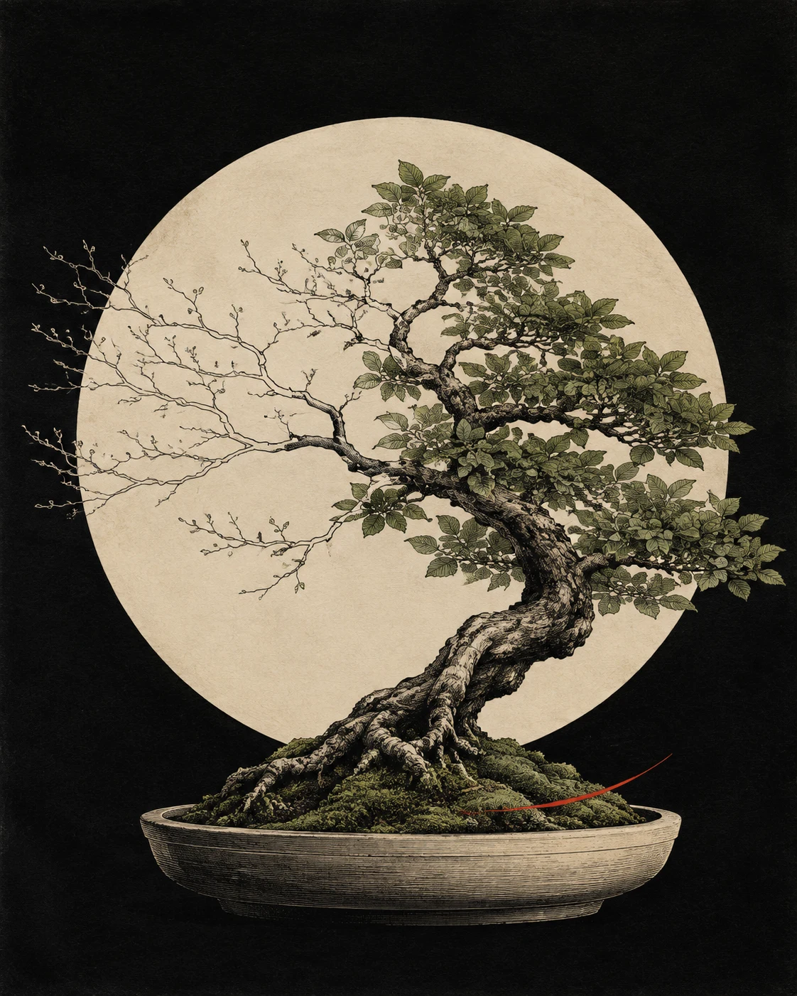 AI symbolic illustration: imagined tree composition, not an original work
