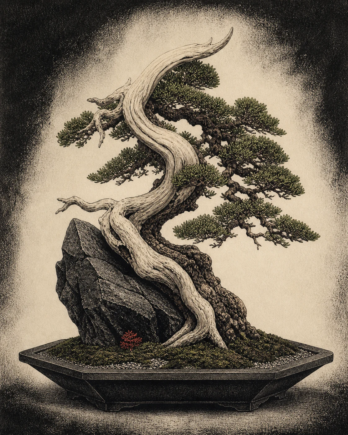 AI symbolic illustration: imagined tree composition, not an original work
