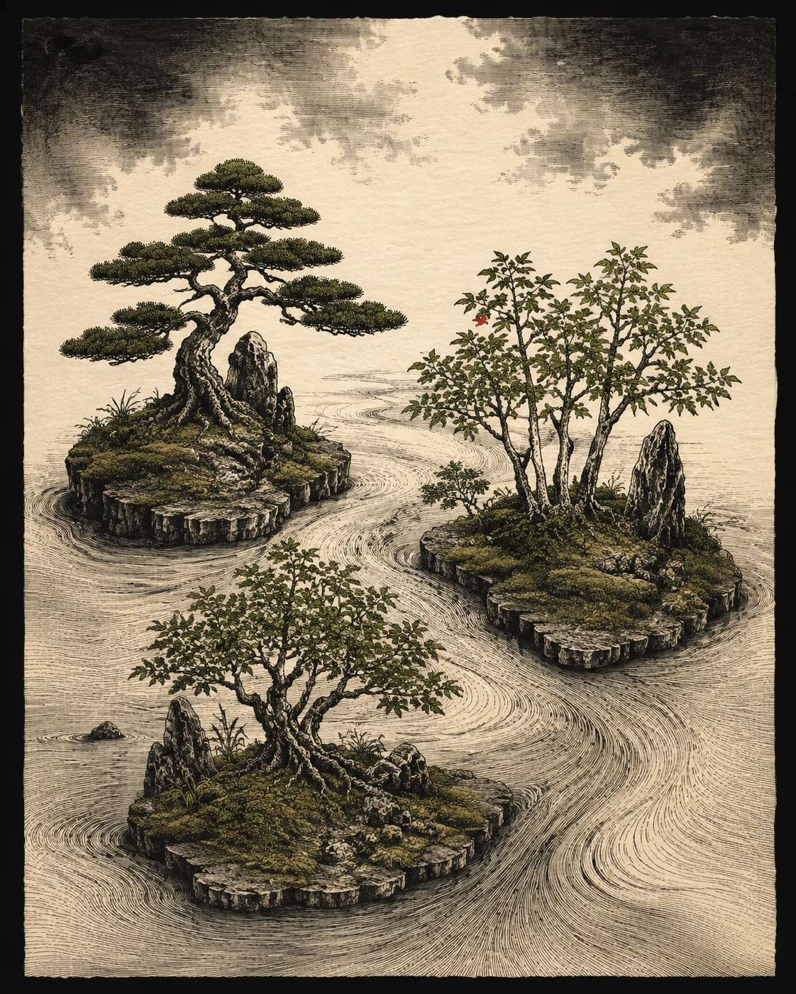 AI symbolic illustration: imagined tree composition, not an original work