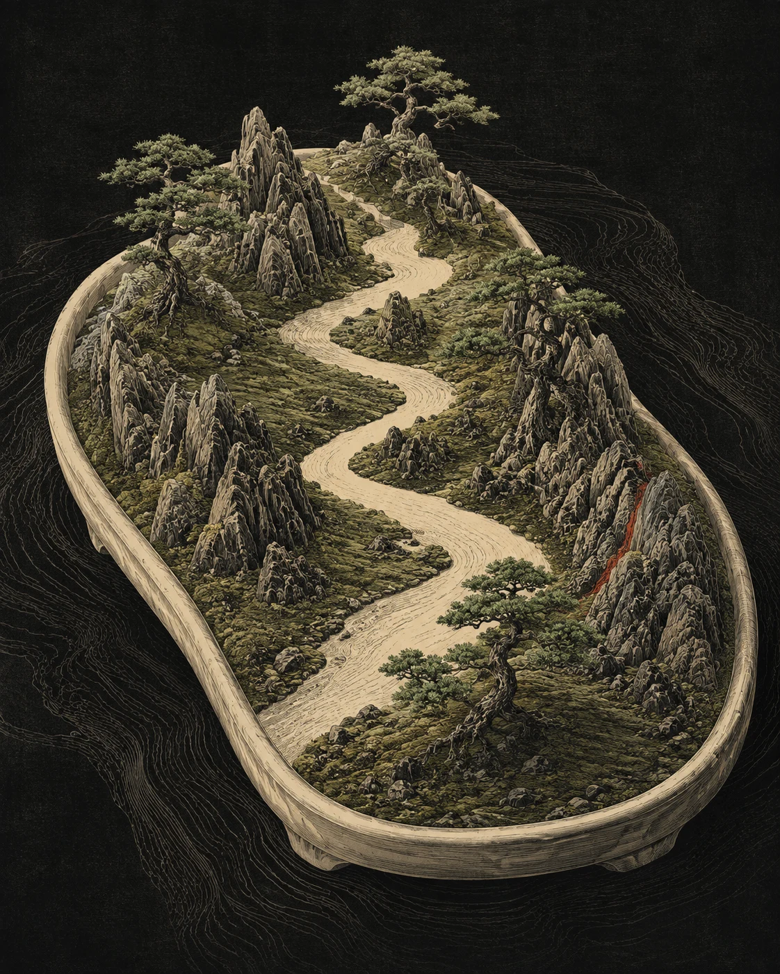 AI symbolic illustration: imagined tree composition, not an original work