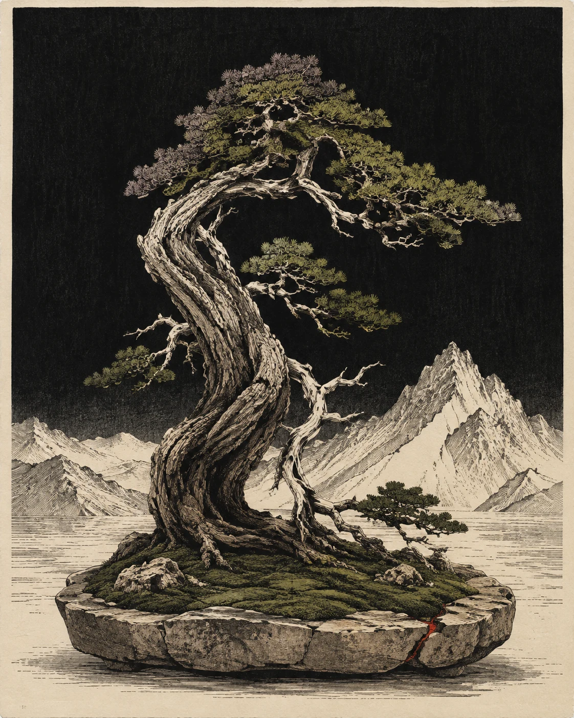 AI symbolic illustration: imagined tree composition, not an original work